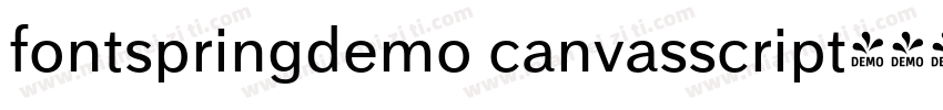 fontspringdemo canvasscript字体转换